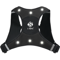 Chaleco Deportivo LED. SEGURIDAD 6 x luces LED dispuestas. Material de neopreno ARL-Shock para una mejor protección a teléfonos.